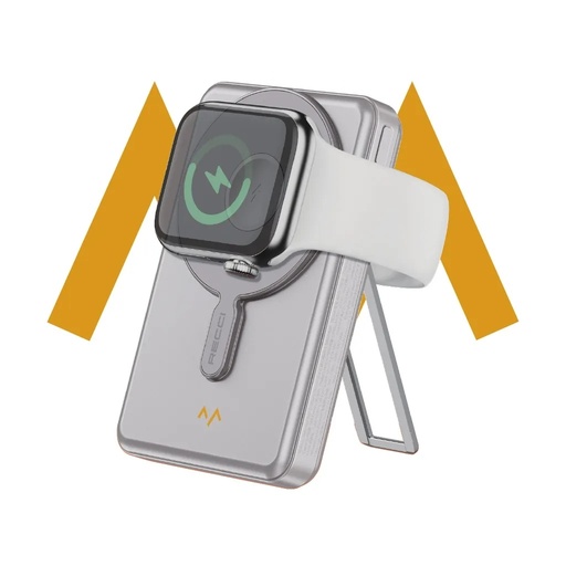 [U138] USED 7MD 10,000mAh Power Bank With Built-in Type-C & Lightning Cables, 15W Wireless Charging & Stand | 7MD-P23 |