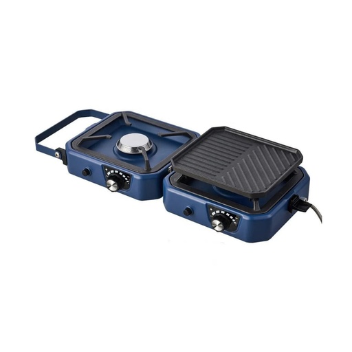 [11468] Foldable Dual Burner Portable Camping Gas Stove Easy to Clean  6100 TUs/hr Power Piezo Ignition & Stainless Steel Design Stove |LS-127/LQ-KB5|
