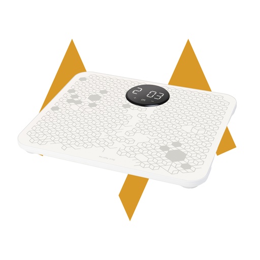 [11474] 7MD Massage Scale EMS Massage 6 Modes 15 Strengths 396lbs Capacity Soft Leather Surface & LED Display |7MD2457|