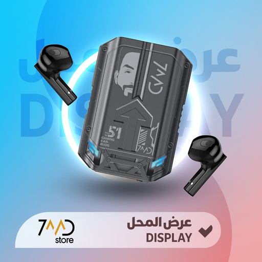 [U185] 🚨 USED 🚨 7MD Wireless Earbuds Cool Appearance Metal Material Great Sound Quality Noise Cancellation Waterproof & Sweat Resistant | 7MD-W51 | 🚨 Not Covered By Warranty 🚨
