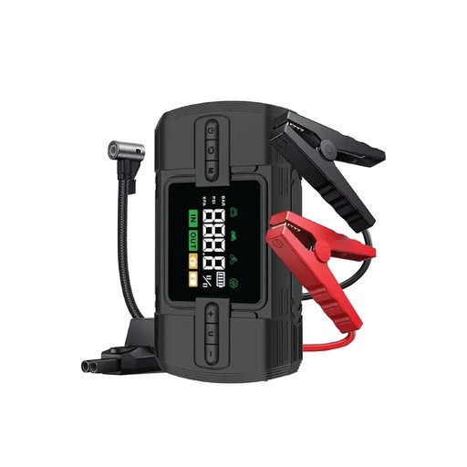 [11497] Green Lion 12V Jump Starter 150 PSI Pump Pressure 12000mAh Power Bank Air Compressor Digital Display & Flashlight |GJSO5||GN12VJUSTBK|