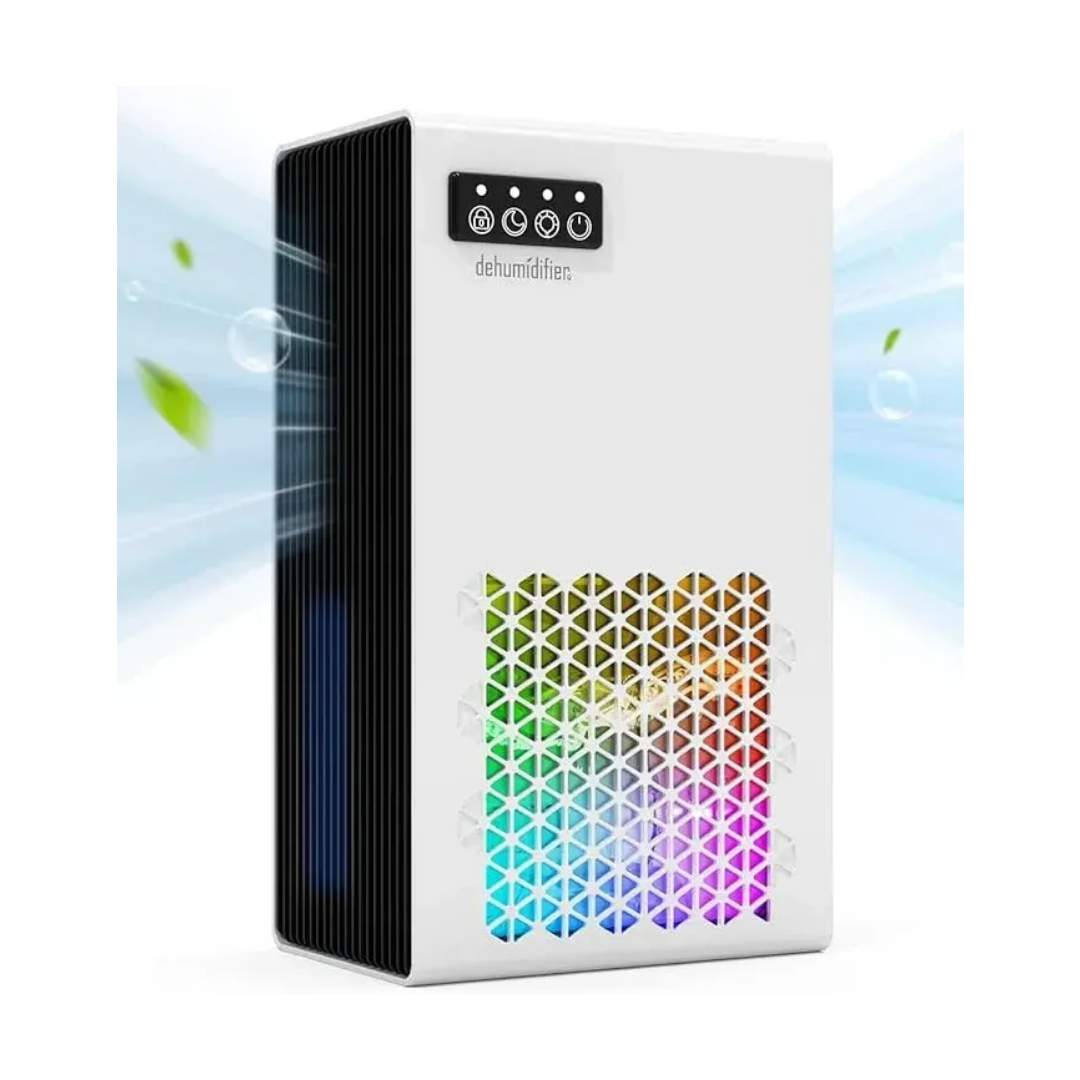 Efficient Portable Dehumidifier 0.75 Gallon Tank Auto Shut Off Odor Elimination Compact Energy Saving for Home & Offices |ZQB-201|