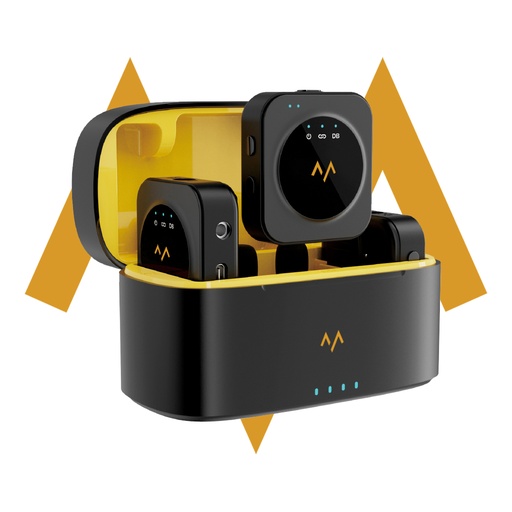 [11509] للمؤثرين: ميكروفون لاسلكي 7MD بتقنية Plug & Play لتقليل الضوضاء ومدى 250 مترًا مع شحن Type-C للعروض الحية والتدوين والمقابلات