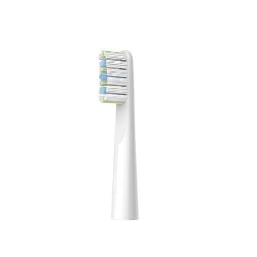 [11510] Replacement Toothbrush Heads For 7MD Portable Intelligent Electric Toothbrush Eco-Friendly Dupont Tynex Soft Bristles 32000 Strokes/Min Vibration Regular Size Pack of 2