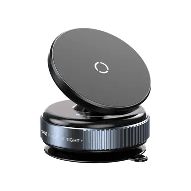 [11511] Vacuum Suction Magnetic Car Phone Holder Secure Grip One Hand Operation 360° Rotation Overcharge Protection Foreign Body Detection |K009|