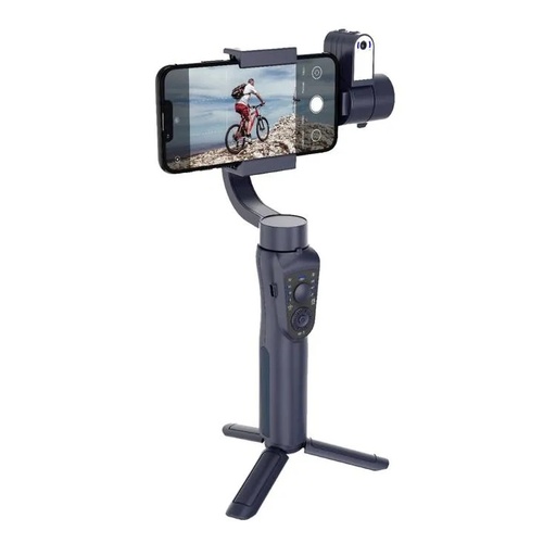 [11521] Porodo 3 Axis AI Tracker & Light Gimbal Stabilizer 360° Auto Inception Object Tracking Built in Tripod Power Bank Function |PD-LFST035-BK|
