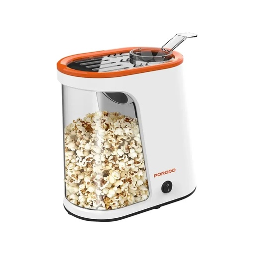 [11523] Porodo Lifestyle Air Popped Popcorn Maker 1200W Oil Free Quick 2 to 4 Min Prep Hot Air Technology 60g Capacity |LF061||PDLFST061-WHOG|
