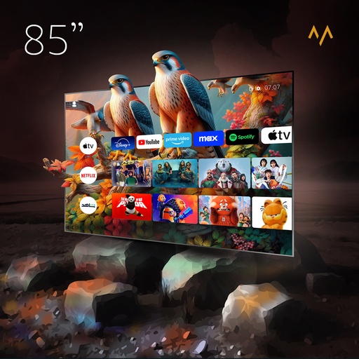 [11536] 7MD 85 Inch 4K UHD QLED Smart TV 144 Hz Refresh Rate Android 11 HDR10+ Dolby Audio Google Assistant WiFi & Bluetooth