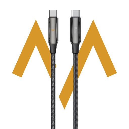 [11540] الكيبل السريع: كابل بيانات 7MD للشحن السريع PD240W من نوع C إلى نوع C بطول 200 سم بتصميم مضفر مع شريحة ذكية وحماية أمان |7MD2480|