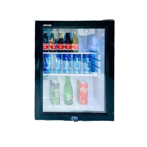 [11542] Green Lion Mini Refrigerator Compact 68L Cooler with Glass Door Adjustable Shelves Quiet 50dB Operation & Energy Efficient |GMF-68||GNGMF68RFGBK|