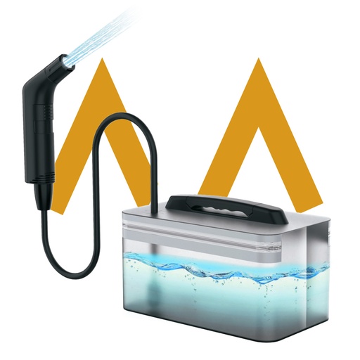 [11560] شطاف السفر: رشاش بيديه صغير من 7MD بسعة خزان 2.3 لتر، بطارية 800mAh، شحن USB، مقاوم للماء بمعيار IPX6، مثالي للتخييم والمزيد