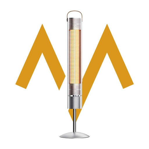 [11570] دفايه طوليه: 7MD Infrared Electric Heater 1500W تدفئة فورية مقاومة للماء IP65 قائمة بذاتها مع جهاز تحكم عن بعد وتصميم موفر للطاقة |7MD-F102|