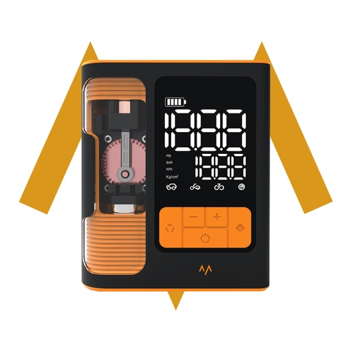 [11577] 7MD Multifunctional Tire Inflator Jump Starter Strong Inflation Emergency Power Supply USB A Charging Digital Display 8800mAh Capacity 150PSI Max Pressure