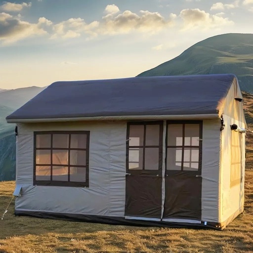 [11579] Easy Setup Waterproof Outdoor Oxford Inflatable Camping Tent Spacious 3 4 Person Four Season Quick Inflation Durable 210D Oxford Fabric