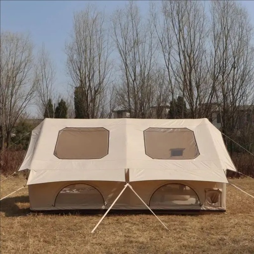 [11580] Easy Setup Two Room Waterproof Inflatable Camping Tent 12 Sq Glamping Air Tent for Family Outdoor Adventures 600D Oxford Fabric Four Season Use