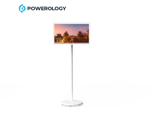 [11581] Powerology 32" Android 13 Unbreakable Smart Screen Full HD Display 8GB RAM 128GB Storage Built in Speakers 5MP Camera Multiple Ports 15600mAh Battery |POTM032WH |