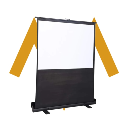 7MD Portable Floor Standing Projection Screen Matt White High Gain Wrinkle Free Wide Viewing Angle for Home Theater Offices & Schools