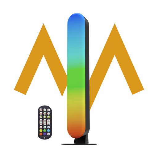 [11604] 7MD LED Magic Color Music Desktop Mood Light Multiple Lighting Modes Vibrant RGB Color Range Voice Assistant App & Remote Control Functions |7MD24103|