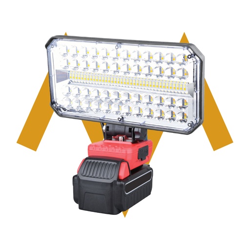 [11608] 7MD High Power Work Light Flood Lighting 4200 Lumens Warm and White Lighting Type C Charging Battery Indicator Removal Battery Pack