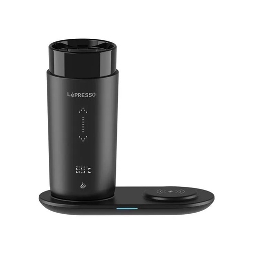 [11628] Lepresso Smart Travel Heating Mug Wireless Charging Temperature Control Leak Proof Design Stainless Steel 355mL Capacity |LP035||LPCFFM0035|