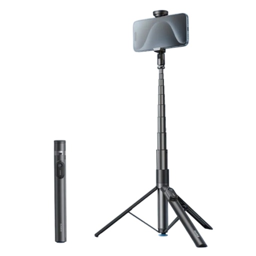 [11631] RTAKO Integrated Selfie Stick Bluetooth Tripod with 720° Rotation and Auto Opening Tripod for Travel Live Streaming and Videos |RZP001-AB226|