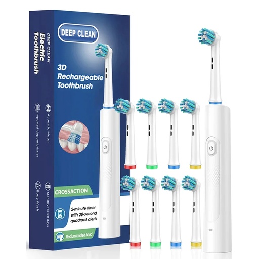 [GH011] Ghaith & Qalby Etmaan Deep Clean 3D Rechargeable Electric Toothbrush Ultra Sonic Rotating Brush for Whitening and Plaque Removal