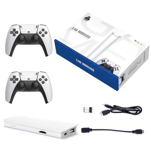 [GH018] Ghaith & Qalby Etmaan Portable 2.4G Wireless 3D 4K Gaming Stick with Double Handle Controller TV Game Console 20000 Built in Retro Games
