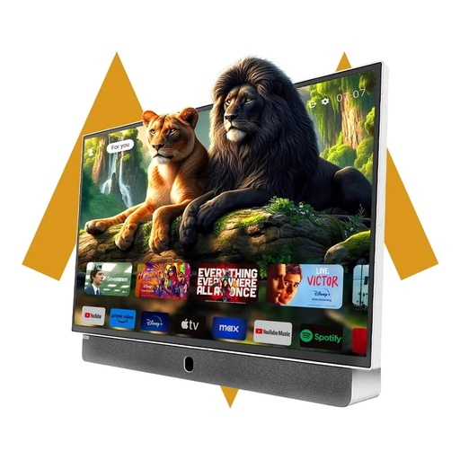 [11634] 7MD 24 Inch Google TV 60Hz Refresh Rate 8GB eMMC + 1.5GB RAM 2K FHD Smart LED TV with WiFi Voice Search Dolby Audio Sound Dual-Band WiFi Built-in Voice Search With 1 Year Free 7MD Subs |7md-01|