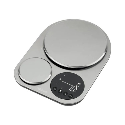 [11638] Green Lion Dual Kitchen Scale Digital Display Stainless Steel Food Weight Scale 5KG Max Load with Large and Small Platforms Use & Tare Function | GL-SL1||GNDUALKSSL|