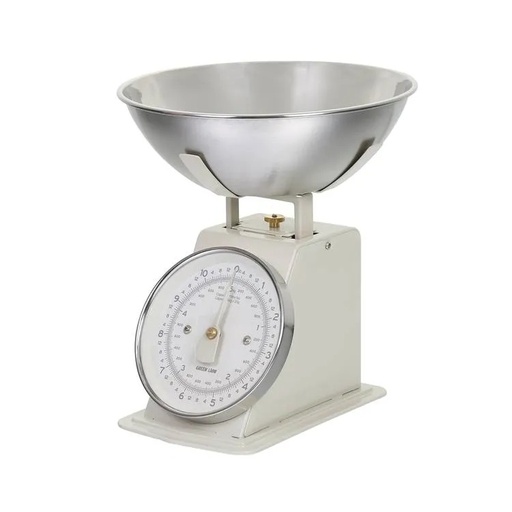 [11640] Green Lion Vintage Kitchen Scale 20g Division 5kg Stainless Steel Bowl Calibrating Dial Analog Display Dishwasher Safe Bowl Tare Function Precision Baking Scale |GL-SL2||GNVNKSCACM|
