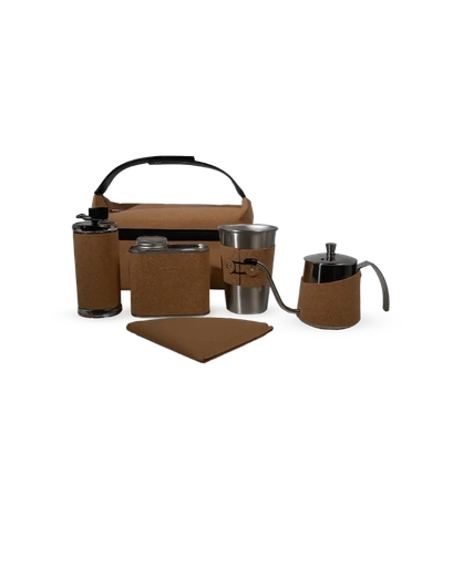 [GH031] Ghaith and Qalby Etmaan Compact Storage Bag for Coffee Set with Coffee Filter Papers Coffee Container Grinder and Pot