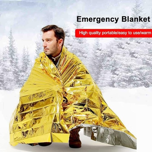 [GH032] Ghaith and Qalby Etmaan Emergency Blanket Thermal Foil First Aid Survival Blanket for Camping Hiking and Outdoor Activities