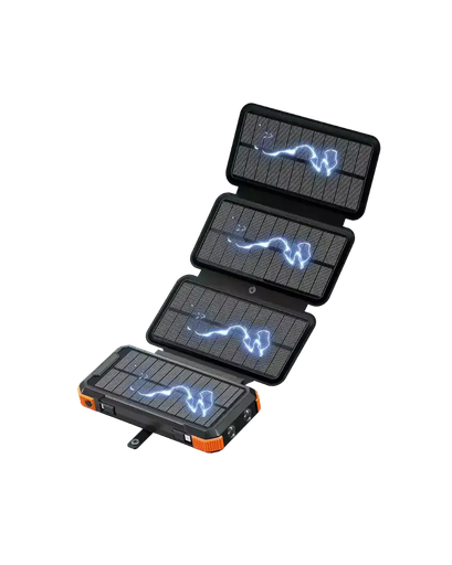 [GH034] Ghaith and Qalby Etmaan 20000mAh Hand Generator Power Bank with Solar Charging LED Flashlight Wireless Charging Outdoor Emergency Charger