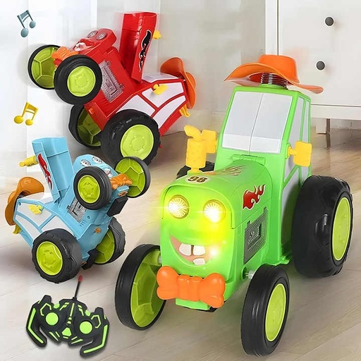 [11661] Crazy Car Jumping Dancing Car Toy with Music Lights Remote Control Stunt Car for Kids |HT-2101-A|