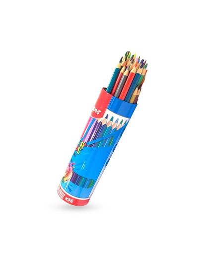 [GH047] Ghaith and Qalby Etmaan Color Pencil Cylinder 36 Colors Break Resistant Tips for Kids Drawing and Coloring