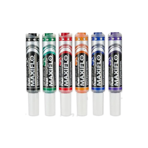 [GH052] Ghaith and Qalby Etmaan Maxiflo White Board Marker Set 6pcs Vibrant Colors with Smooth Ink Flow for Office and School Use