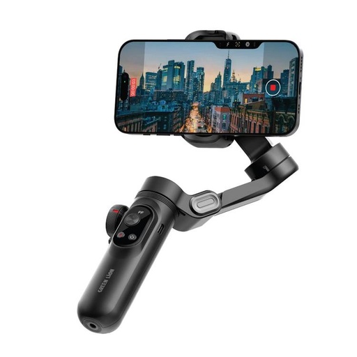 [11666] Green Lion New York Gimbal Smart Face Tracking 3 Axis Stabilizer 6 Mode Shooting with OLED Display Built in Ultra Fill Light and Zoom Focus Control |GNNEGIMBLBK|
