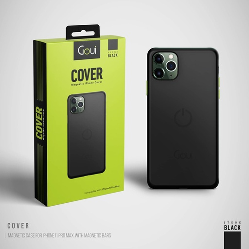 [11679] Goui Magnetic Case for iPhone 11 Pro Max 6.5" with Magnetic Bars Shockproof Wireless Charging Soft Rubber Grip G-MAGENT11PM
