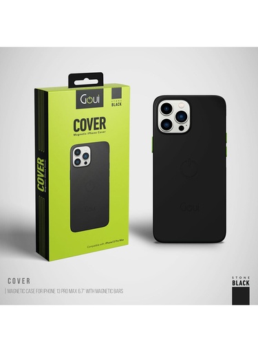 Goui Magnetic Case for iPhone 13 Pro Max 6.7 inch Shockproof Rubber Cover Wireless Charging Compatible with Magnetic Bars G-MAGENT13PM