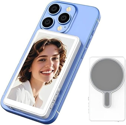 [11699] Magnetic Selfie Vlog Screen with Bluetooth Remote Flip Display Real Time Preview 4 Inch HD Wireless Monitor for Content Creators 1080P Wireless Video Transmission 1800mAh Battery 500nits Brightness