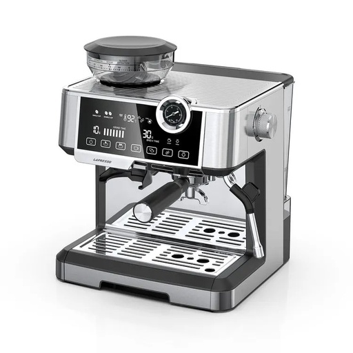 [11706] Lepresso Dual Boiler Espresso Machine Stainless Steel 2300W 19 Bar Pressure Built-in Conical Grinder 2.8L Water Tank Adjustable Grind Size Thermo Block Boiler Milk Frothing Nozzle Automatic Shutdown UK Plug |LP030/LPCFFM0030|