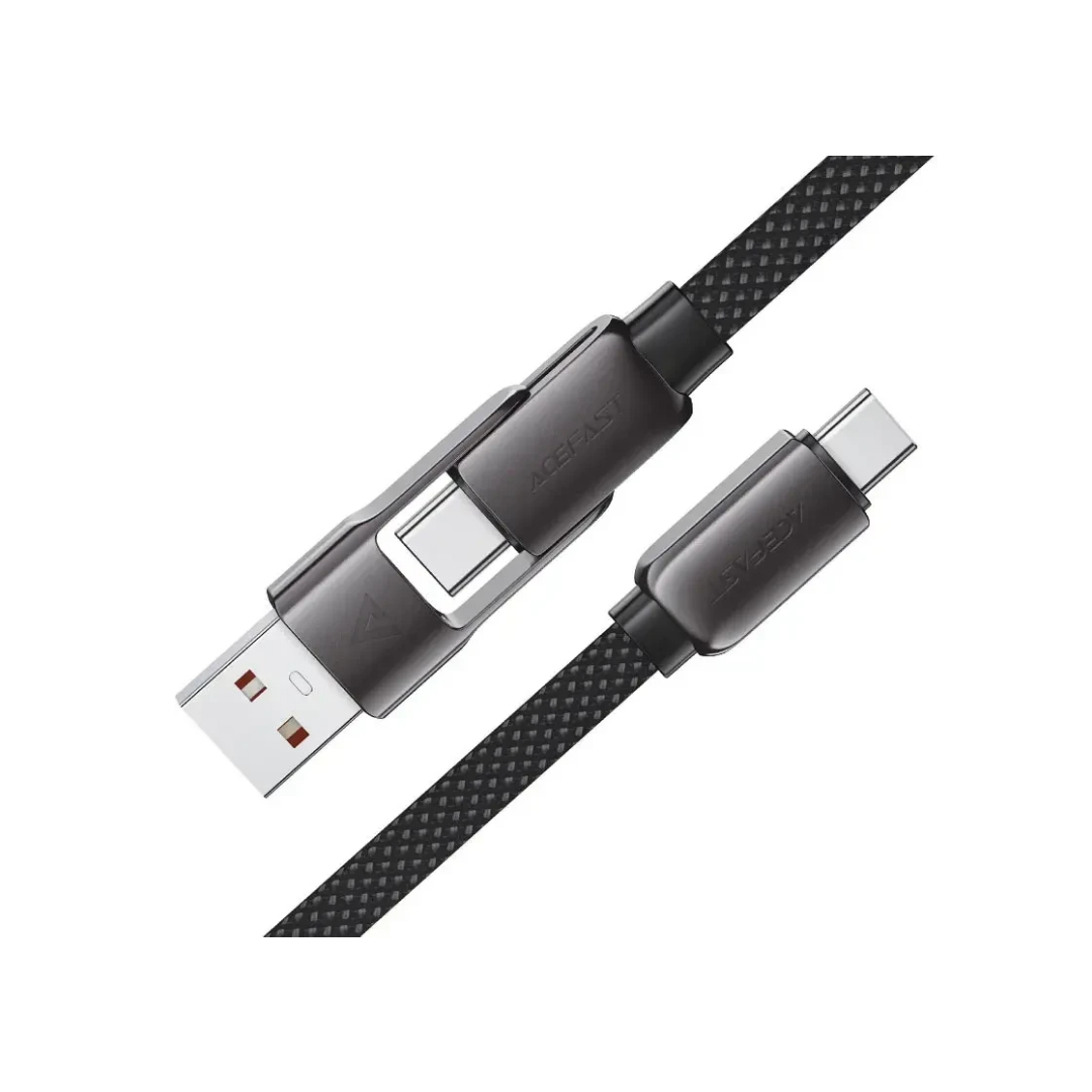ACEFAST Acewire Pro Fast Charging Data Cable USB-A USB-C to USB-C 60W 1.2m Zinc Alloy Nylon Braided PD60W USB 2.0 Cable |C13-04|