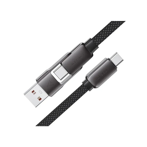 [11724] ACEFAST Acewire Pro Fast Charging Data Cable USB-A USB-C to USB-C 60W 1.2m Zinc Alloy Nylon Braided PD60W USB 2.0 Cable |C13-04|