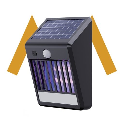 [11730] 7MD Wall Mounted Solar Insect Killer Lamp 5W Dual-Function LED Mosquito Zapper with 1200mAh Battery and Type C Charging |DYT-Y50|