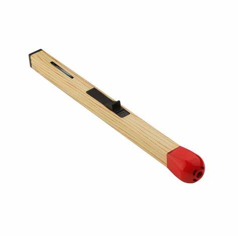 [11739] Novelty Matchstick Lighter Refillable Adjustable Flame Long Stick Design with Visible Fuel Window for BBQ Candle Fireplace and Camping Use