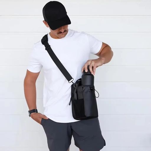 [11742] Magnetic Water Bottle Holder – Strong Clip, Lightweight Gym & Sports Hydration Carrier for Running, Cycling, Hiking Bag 15*11*25 cm