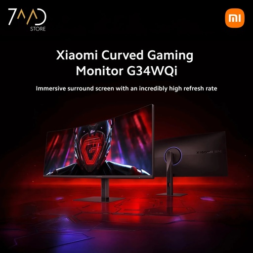 [11819] Xiaomi G34WQi Curved Gaming Monitor – 34" UWQHD, 180Hz, 1ms, FreeSync Premium, 1500R