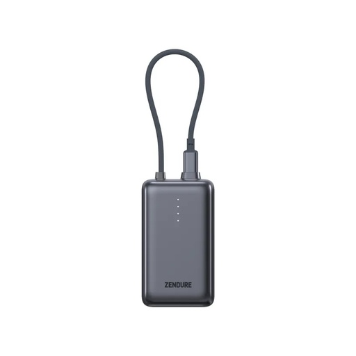 Zendure SuperMini Pro 10000mAh Power Bank | 30W PD Fast Charging | Built-in Cable | Ultra Durable for iPhone, Android & Gadgets | ZDSM10PD20-APRO |