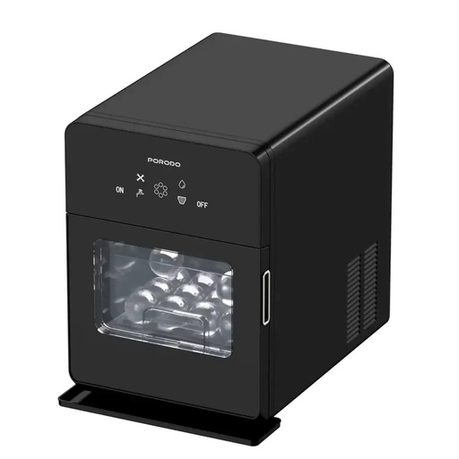 [11852] Porodo Sphere Ice Maker – 160 Ice Balls/Day | 3kg Basket, 1.6L Tank, Self-Cleaning, Quiet Operation, UK Plug, R290 Eco Refrigerant | PDLFST091BK |