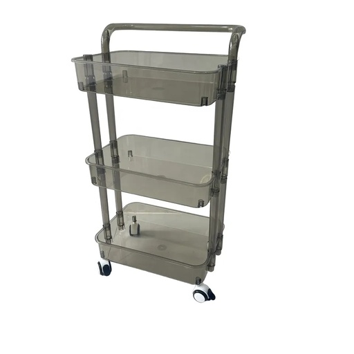 [11889] AMOR TINY Multi-Layer Organizer Trolley – Lightweight Baby & Infant Product Storage Cart with 4 Wheels for Nursery & Salon Use